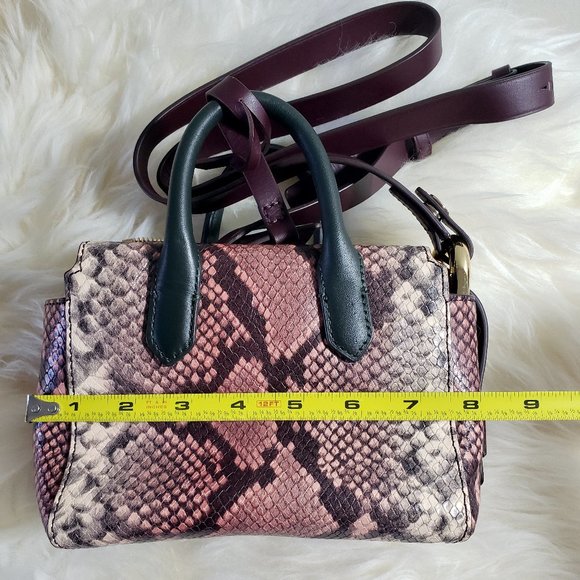 NWT J. Crew Harper Snake Embossed Leather Mini Satchel Crossbody - Picture 7 of 10